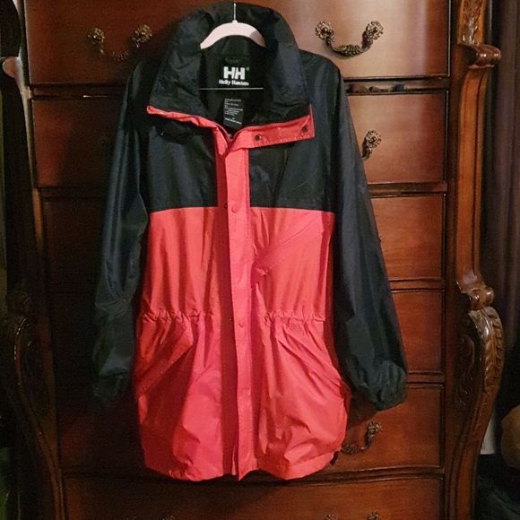 Men's Helly Hansen Colorblock Waterproof Rain Parka sz Med - Picture 1 of 6